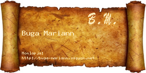 Buga Mariann névjegykártya